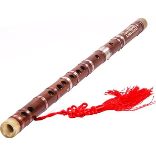 FLOFAIR Bamboo flute C D E F G Multi-tone optional students learning flute playing instruments primary color bamboo flute