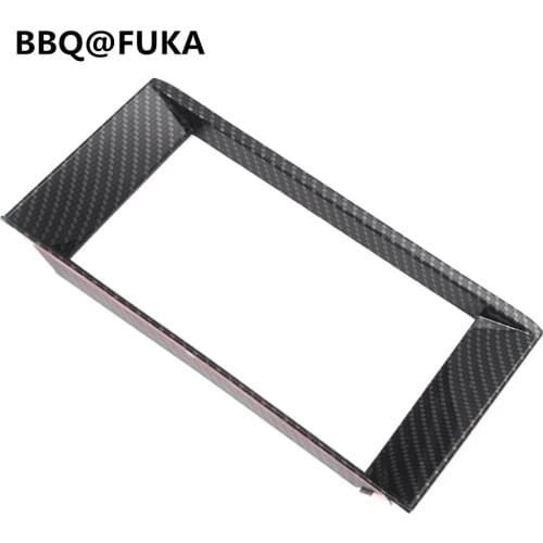BBQ@FUKA 1pcs 5 Color Available Center Console Panel GPS Navigation Cover Ring Frame Trim Fit For Ford Mustang 2015+ Car-Styling