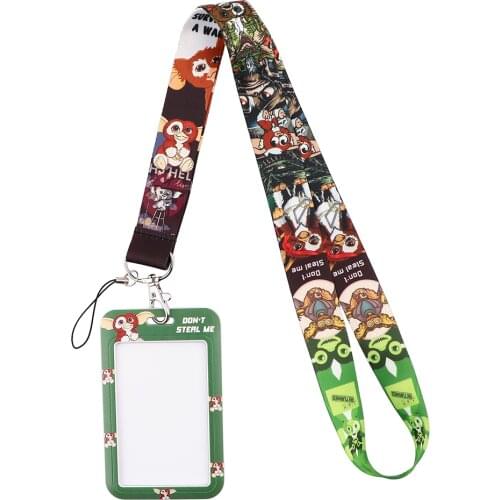 YL529 Gremlins Neck Strap Lanyards Keychain Holder ID Card Pass Hang Rope Lariat Badge Holder Key Chain Accessories Kids Gifts