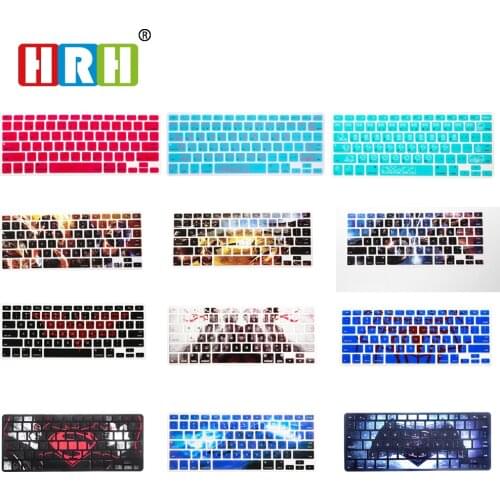HRH Hero Design Silicone Keyboard Cover Keypad Skin Protective film For Macbook Pro 13 15 17 Air 13 Retina 13 US Version