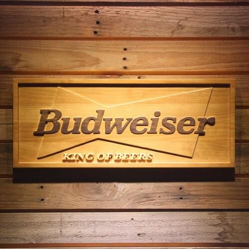 Budweiser King of Beer 3D Wooden Signs