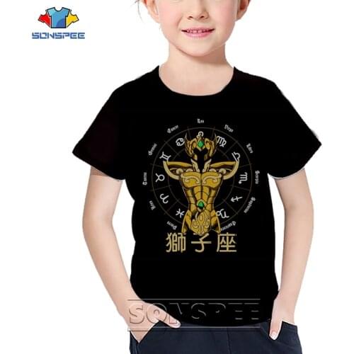 Anime Saint Seiya Series Child tshirt New Cool Logo Kid T shirt Girl Cartoons 3D Print T Shirt Harajuku Short Sleeve Tee Clothes