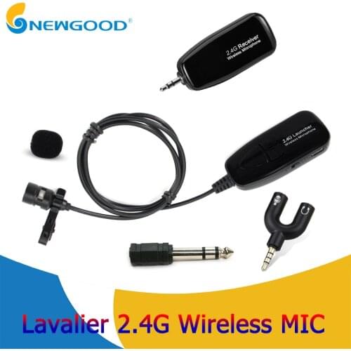 Lavalier 2.4G Wireless Microphone Clip Lapel MIC Professional Microphones for Mobile Phone Loudspeaker PC Computer Meeting