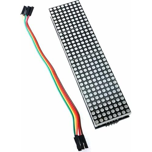 MAX7219 Microcontroller 4 In 1 Display with 5P Line Dot Matrix Module for Arduino