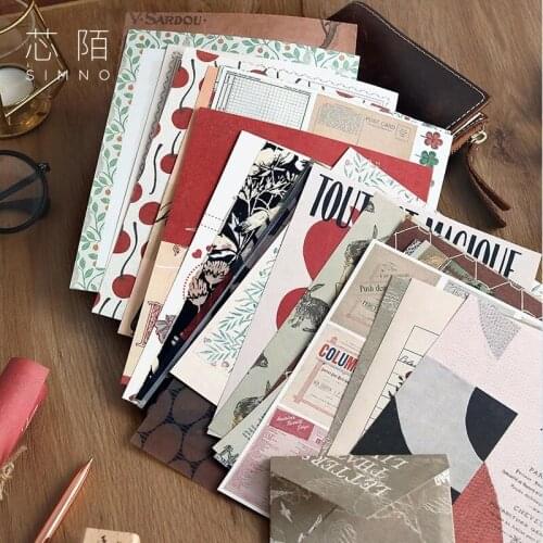 30 Sheets Decorative Paper Vintage Pattern Paper Set Scrapbook Paper Kraft Paper For Card Making Journaling Project