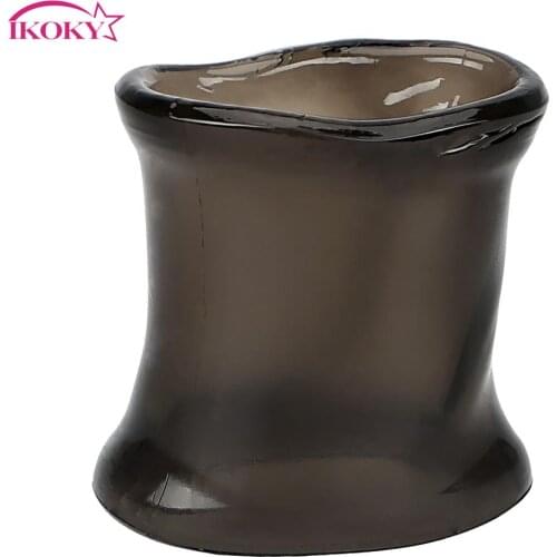 IKOKY Penis Ring Silicone Chastity Cage Penis Sleeve Delay Ejaculation Cock Ring Sex Toys for Men Male Enlargement