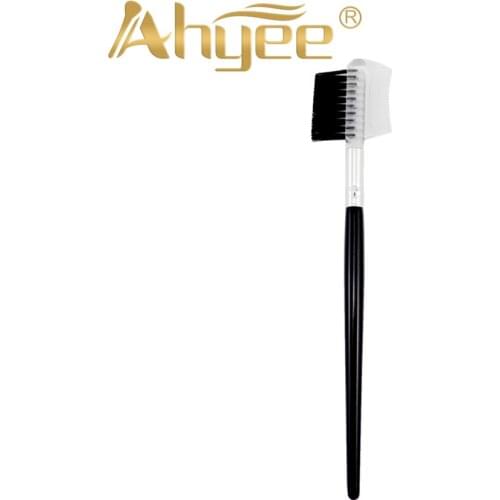 New Ahyee Eyebrow Eyelashes Brush Comb Black Wood Handle Eye Plastic Head Eye Makeup Tool