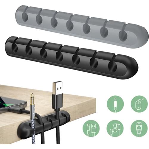 New Essager Cable Organizer USB Cable Wire Holder Mouse Headphone Earphone Charger Cord Protector Desk Winder Clip Cable Man