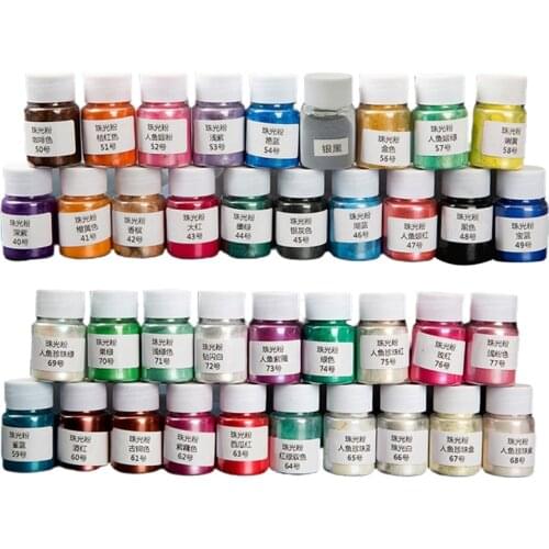 1 Set Cosmetic Grade Pearlescent Mica Powder Epoxy Resin Dye Pearl Pigment DIY Jewelry Crafts Making Accessory