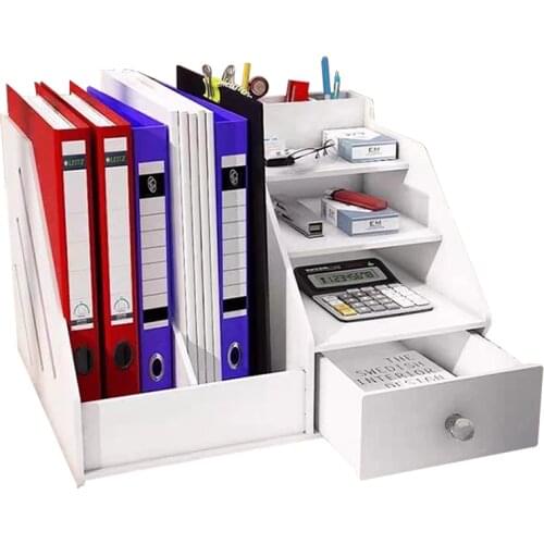Magazine Holder Newspaper Rack Stationery Storage Box Desk Organizer for Document Letter File Tray Home Office School Supplies