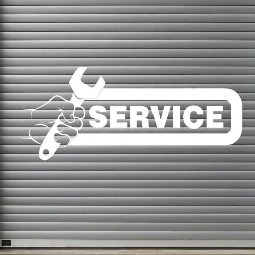 Hand With Wrench Auto Service Wall Sticker Decal Car Services Sticker Auto Garage Wall Art Decoration A00981