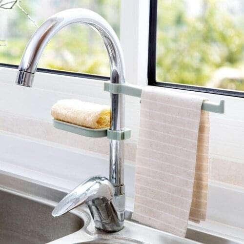 Faucet Drain Rack Sink Storage Durable Holder Kitchen Sponge Rags Drying Support Shelf Organizer Sponge Rags Drying Accessories