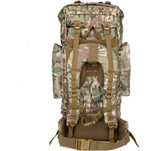 Tactical Mountaineering Backpack Outdoor Camping Training Military Hiking Climbing Hiking Bag Large Capacity 65L Large Pouch