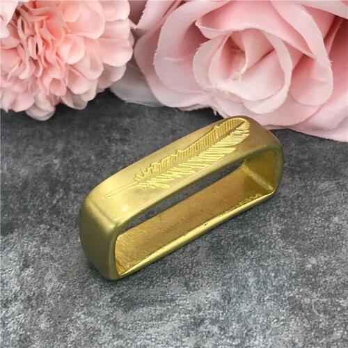 2PCS Solid Brass Belt Buckle Loop For Men Belt Luxury DIY Leather Craft Hardware Metal Accessories For leather Belt Men BL0003