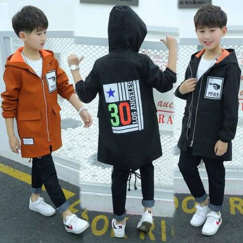 Boy Windbreaker Jacket Spring and Autumn Season Fashion Hooded Childrens Coat 2019 New Childrens Wear Boys Children Clothe