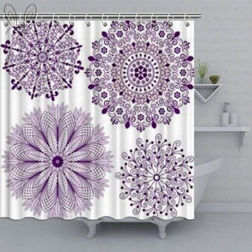 Aplysia Purple Geometric Shower Curtain Colorful Waterproof Bathroom Curtain Polyester Fabric Bath Decor Curtain Bathing Sets