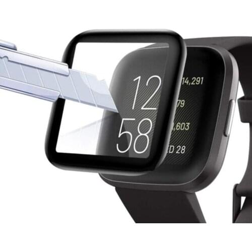 3D Curved Edge Full Coverage Soft Clear Protective Film Cover For Fitbit Versa 2 Watch Versa2 Screen Protector Guard (Not Glass)