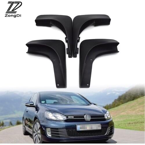 ZD Car Mudflaps Fit For Volkswagen VW Golf 6 Mk6 2009 2010 2011 2012 Set Molded Accessories Mudflap Front Rear Mudguards Fenders