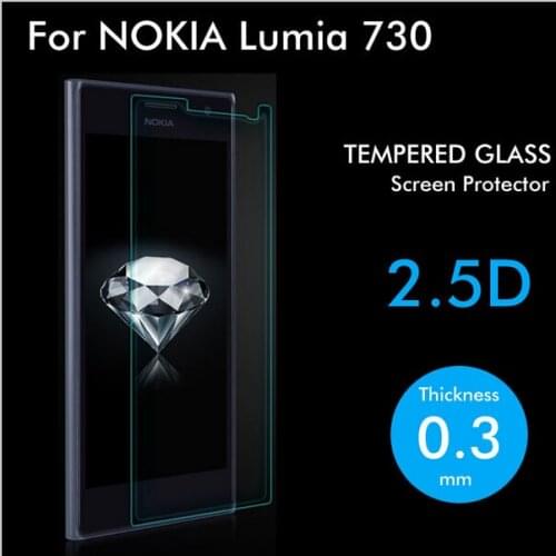 0.3mm 9H 2.5D Tempered Glass Screen Protector For Microsoft Nokia Lumia 730 735 protective film for Nokia 730 Guard Protection