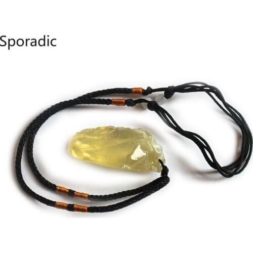 1pc Natural Citrine Stone Pendant Yellow Quartz Crystal Rough Bulk Gemstone Healing Natural Stones and Minerals for Gifts