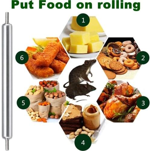 1piece Stainless Steel Rolling Mice Trap Mousetrap Rat Catcher Reusable Mousetrap Catcher