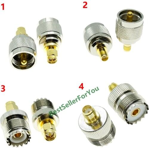 1Piece SMA Male Female To UHF PL259 Male Female SO239 Plug RF Adapter Connector Radio