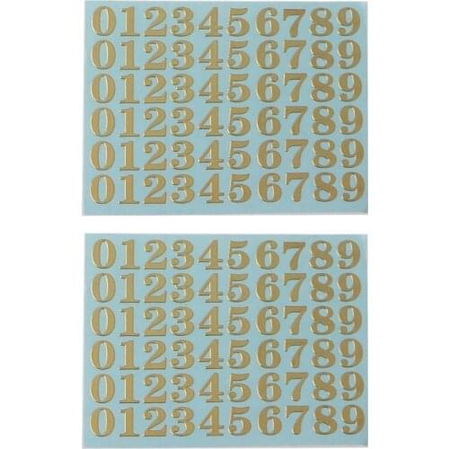 2 Sheets Shiny Letter Gift Alphabet Sticker Self Adhesive Letters Gold Silver T21F