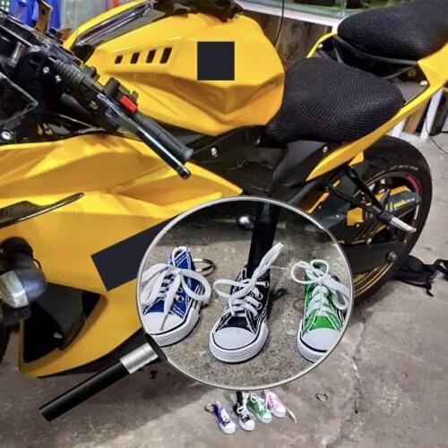 2PCS Motorcycle Stand Cute Mini Canvas Shoes Side Stand For Motorcycle Bicycle Shoe Shape Foot Cover Support Side Kickstand