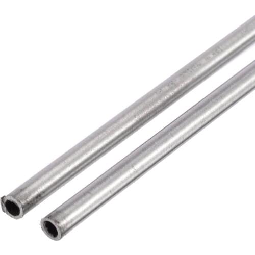 2pcs New Silver 304 Stainless Steel Capillary Tube with Oxidation Resistant 4mm OD 3mm ID 250mm Length