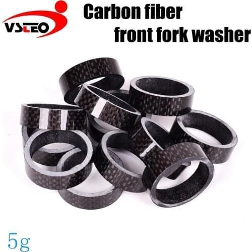 3K Carbon Fiber Bicycle Front Fork Washer Mountain Bike Handlebar Stem 28.6MM