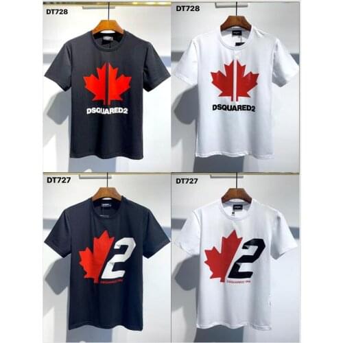 Authentic classic DSQUARED2- Italian Brand Men Women T-shirts Casual Streetwear Print O-Neck Graphic Short Sleeve