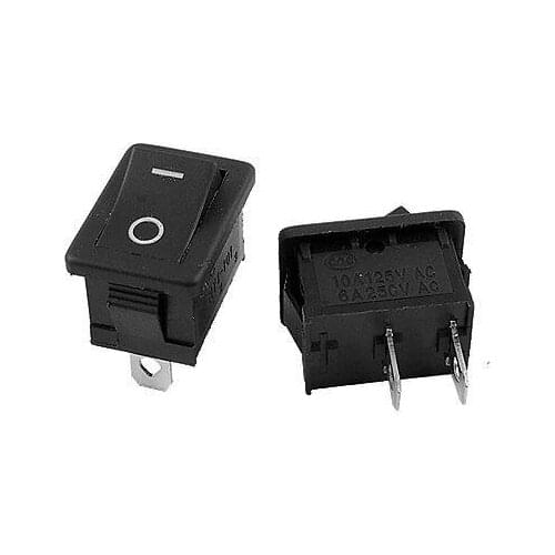 Free shipping!10 x 2 Pin On-Off 2 Position SPST Snap-in Boat Rocker Switch 6A/250V 10A/125V AC