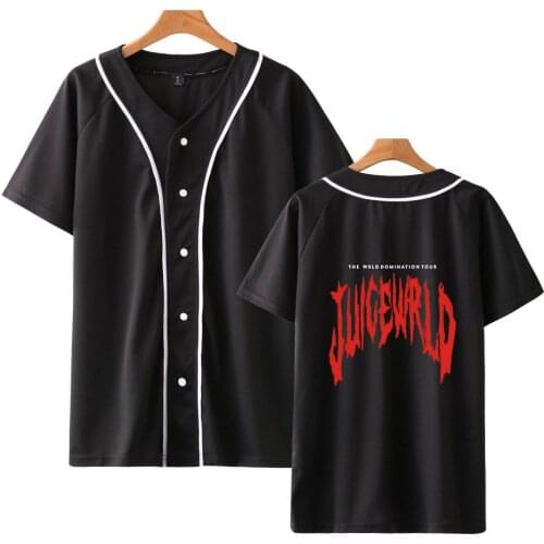 Rapper Juice Wrld Baseball Shirt Men Women Unisex Hipster Hip Hop Short Sleeve Baseball Jersey Tee Shirt Street Wear Summer Tops