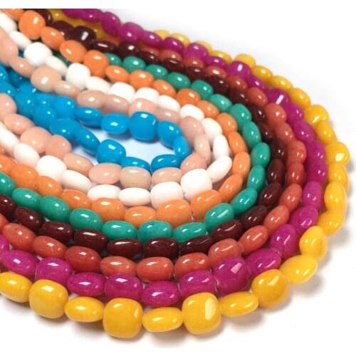 Natural Stone Beads Section Square Coloured Glaze Loose Beads For Jewelry Making DIY Necklace Bracelet Anklet Accessory