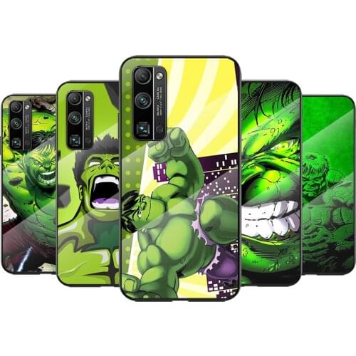 Tempered Glass Cover Cool Marvel Hulk Art For Huawei Honor 30 20 10 9X 8X Pro Plus Lite Shockproof Shell Phone Case