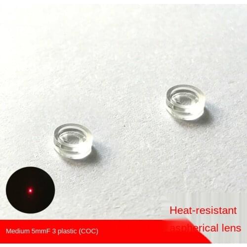 Diameter 5 Focal Length 3mm High Temperature Resistant Laser Diode Focusing Lens Plastic Optical Collimating Lens COC Material