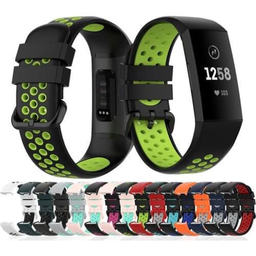 SDual-color Silicone Strap For Fitbit Charge 4/3 SE Smart Watch Band Bracelet For Fit bit Charge4/3 Wristband For Women Men