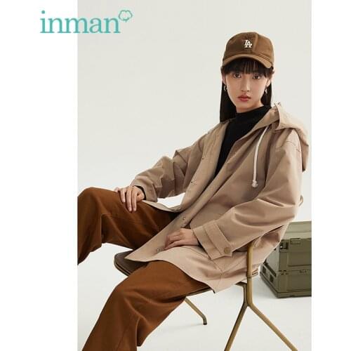 INMAN Women's Raincoats With A Hood