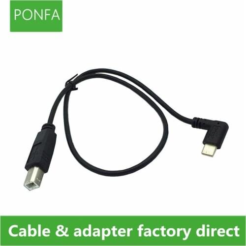 USB-C USB 3.1 Type C Male Connector to USB-B USB 2.0 B Type Male Data Cable Printer Scanner Cable