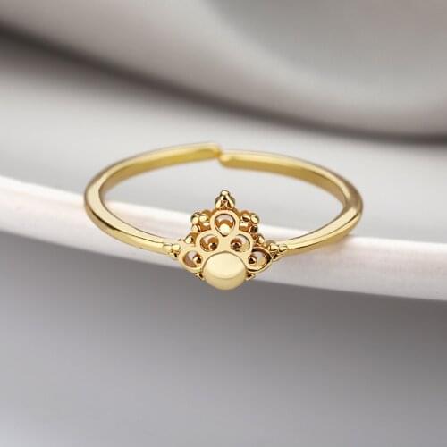 Princess Stainless Steel Crown Ring Trendy Charming Finger Rings for Women and Girls Party Jewelry Accessories Gift Wholesale