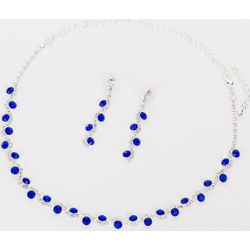 YFJEWE Fashion Necklace Earrings Set earrings decorated with glittering necklace suit for wedding party #E085