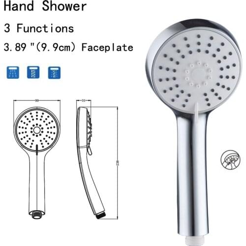 Hand shower ABS electroplating high-end shower set contains oxygen ultra-thin pressurized water saving shower head
