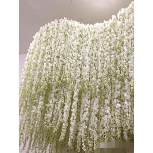 Simulation Wisteria Rattan Artificial Silk Flower Vines Home Wall Hanging Garland Wedding Arch Decoration Shooting Props