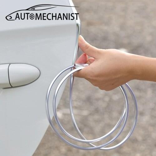 Car Styling Mouldings Door Moulding Strip Chrome Car Body Door Edge Sticker Trim Strip Scratch Guard Protector For Audi BMW Ford
