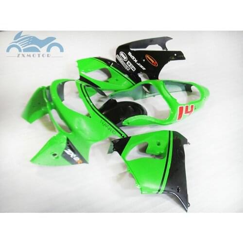 Aftermarket as you need fairing kits for Kawasaki Ninja 1998 1999 ZX9R ABS plastic sports fairings kit 98 99 ZX-9R green black