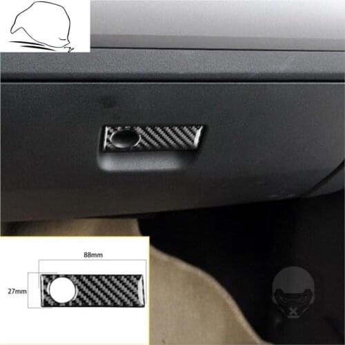 Carbon Fiber Glove Box Handle Cover Sticker For Mazda MX-5 Miata 2009-2015 MX5 NC Roadster Co-pilot Interior Car Accessories