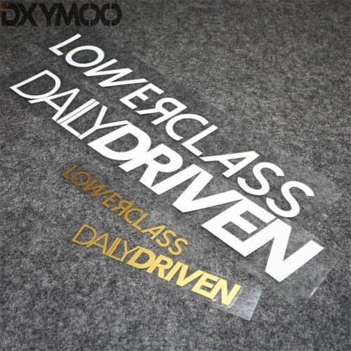 Motorcycle Bike Helmet Stickers Letters Lowerclass Daily Driven Truck Auto Rear Windshield Window Body Car Styling Decal
