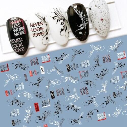 Abstract pattern nail stickers/ Water transfer Minimalism Outline sticker/ linellae face nail stickers/ nail art stickers