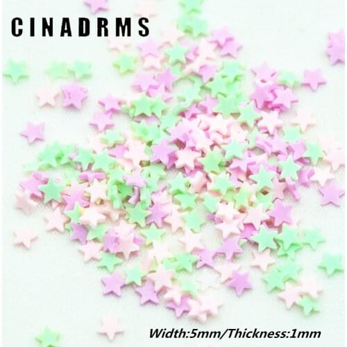 New Arrival 10 gram 5mmX1mm Three-Color Tiny Soft Clay Stars,Embellishment Supplies,Flatback Scrapbooking Miniatures