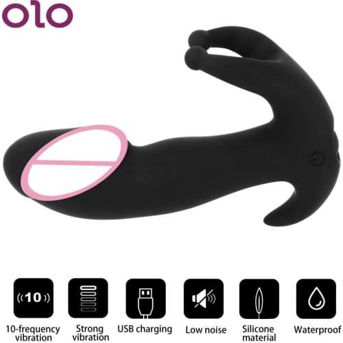 OLO Butt Plug Prostate Massager Anal Plug USB Charging Female Masturbation G Spot Climax Vibrator Sex Toys for Women Men
